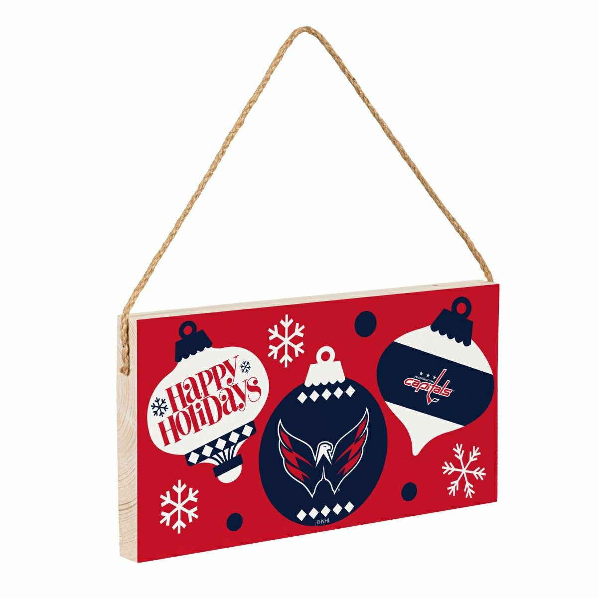 Washington Capitals Holiday Wood Wall Sign, 6x11 - NHL Home