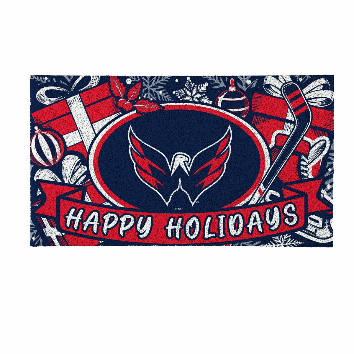 Washington Capitals Holiday PVC Mat, 28"x16" - NHL