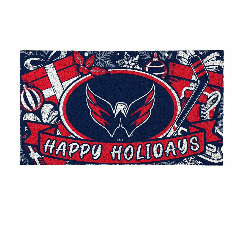 Washington Capitals Holiday PVC Mat, 28"x16" - NHL