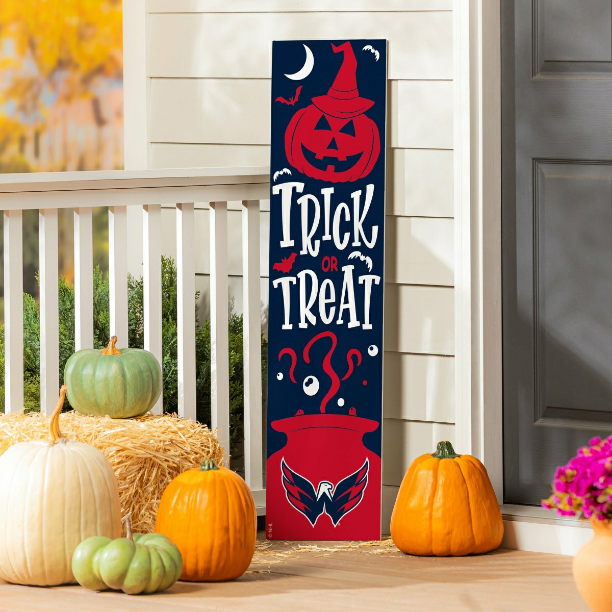 47" Double Sided Leaner, Washington Capitals, Halloween - NHL Home
