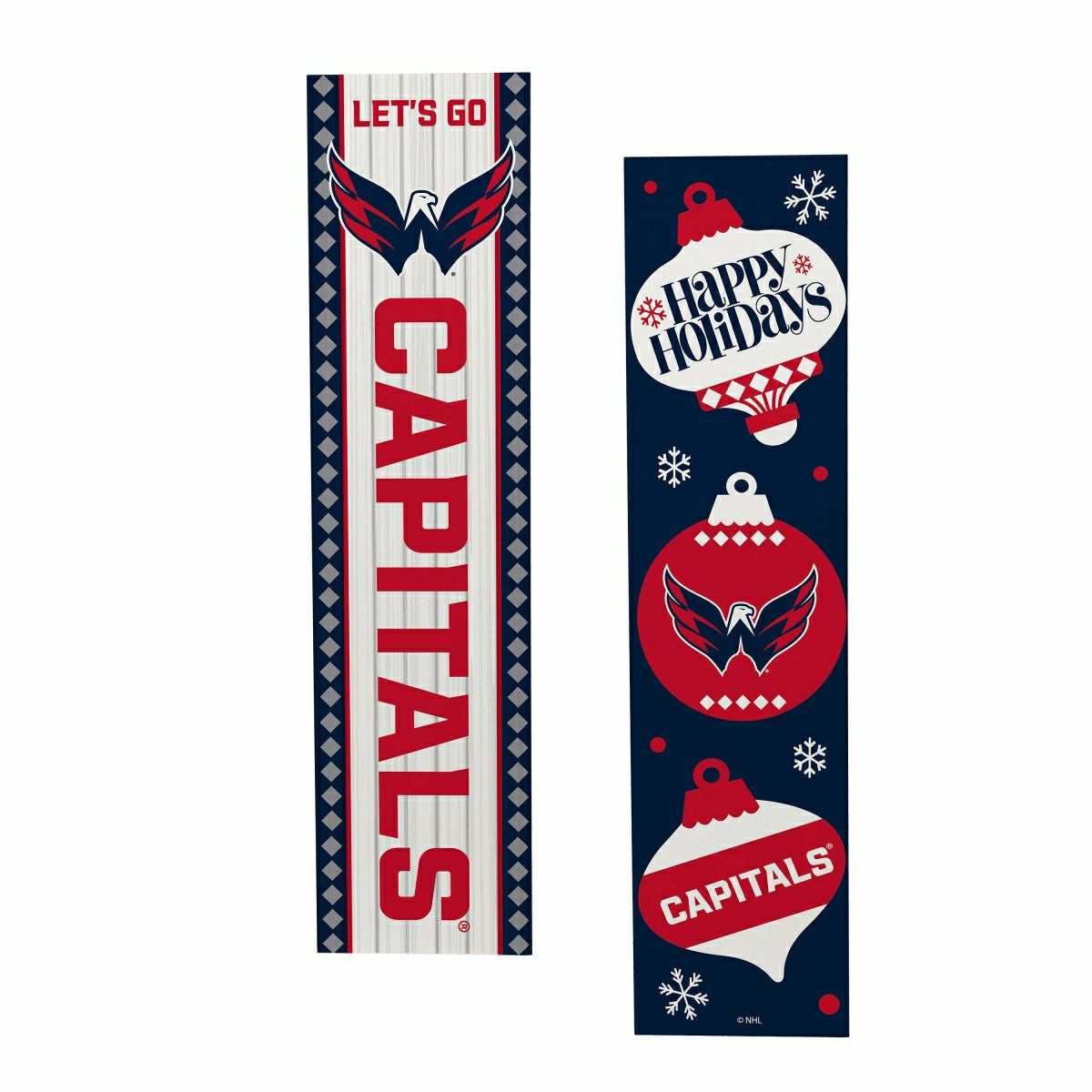47" Double Sided Leaner, Washington Capitals, Christmas - NHL Home