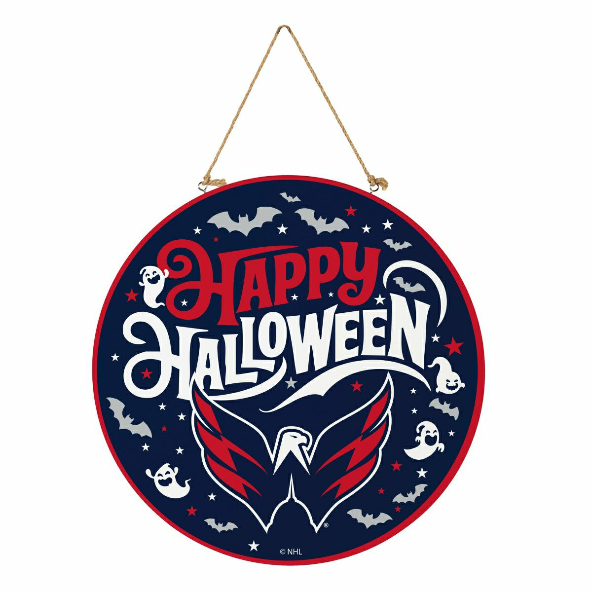 Washington Capitals Halloween Round Door Décor with Hanging Rope, 18x1 - NHL Home