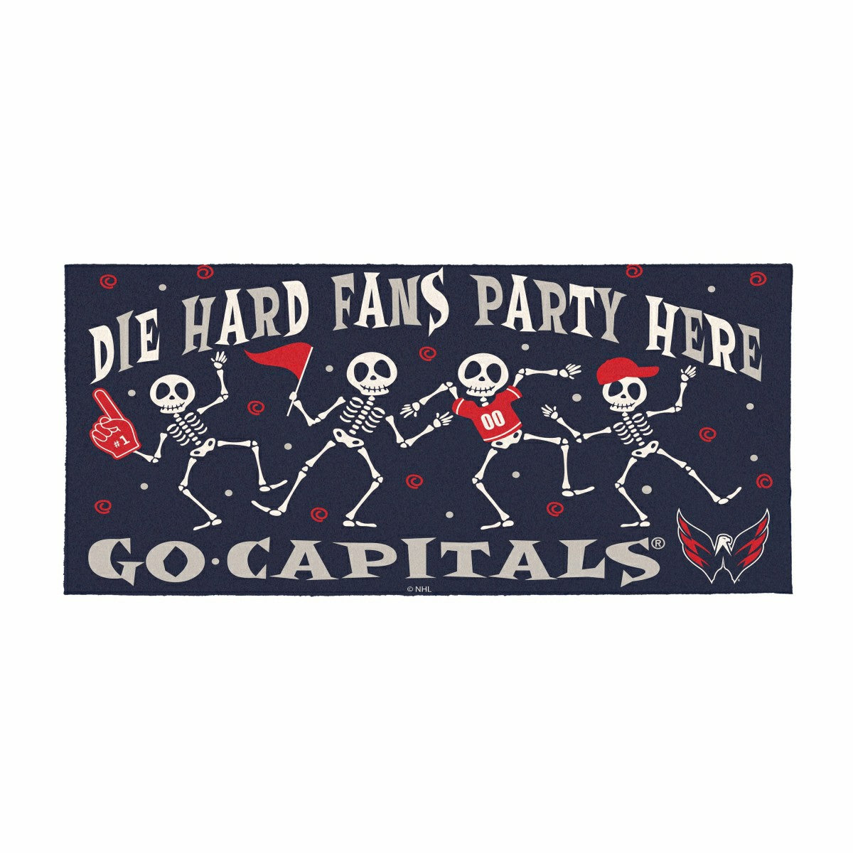 Washington Capitals Flocked Coir Halloween Sassafras Switch Mat, 22"x1 - NHL