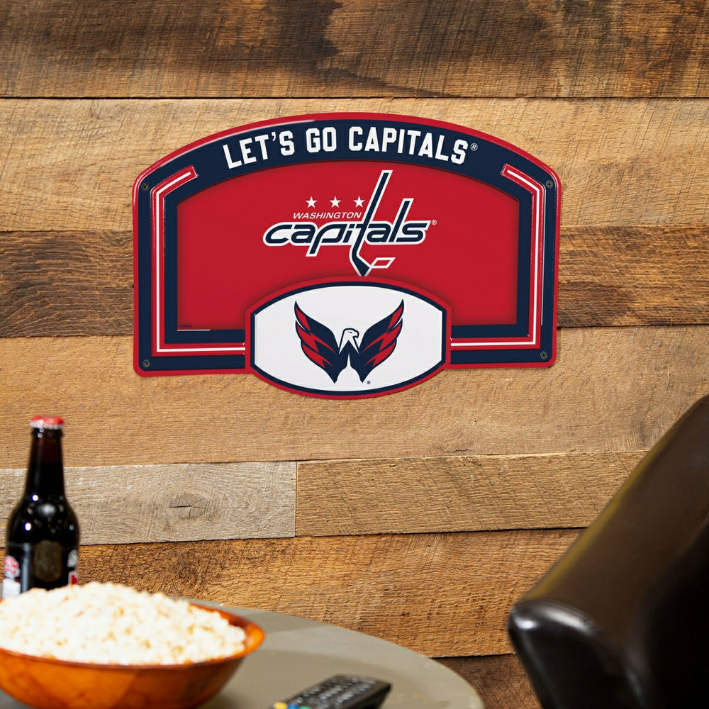 Washington Capitals USA Embossed Steel Wall Sign, 11" x 17" - NHL Home