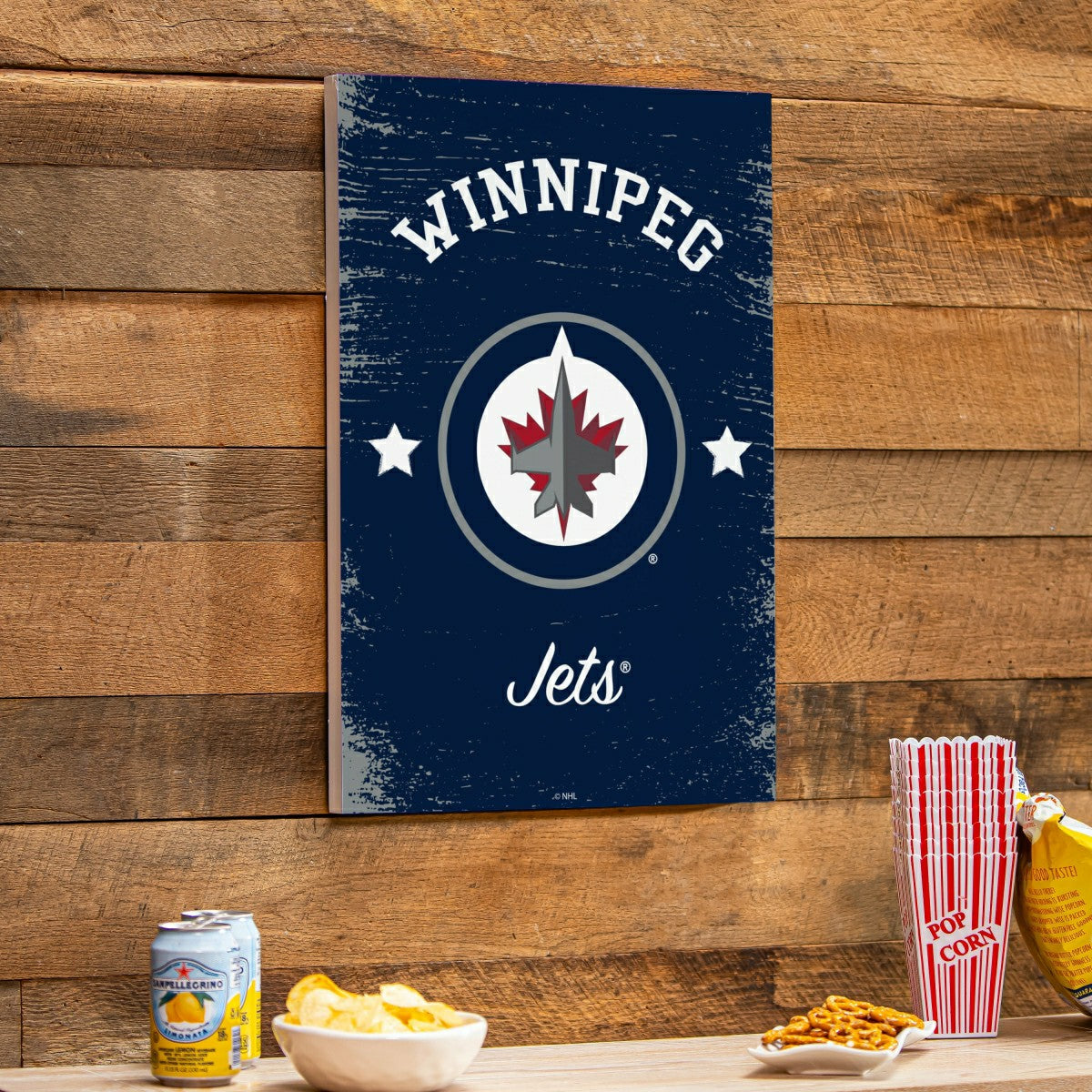 Winnipeg Jets Wood Wall Sign, 16x24 - NHL Home