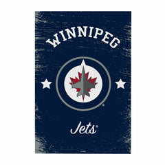 Winnipeg Jets Wood Wall Sign, 16x24 - NHL Home