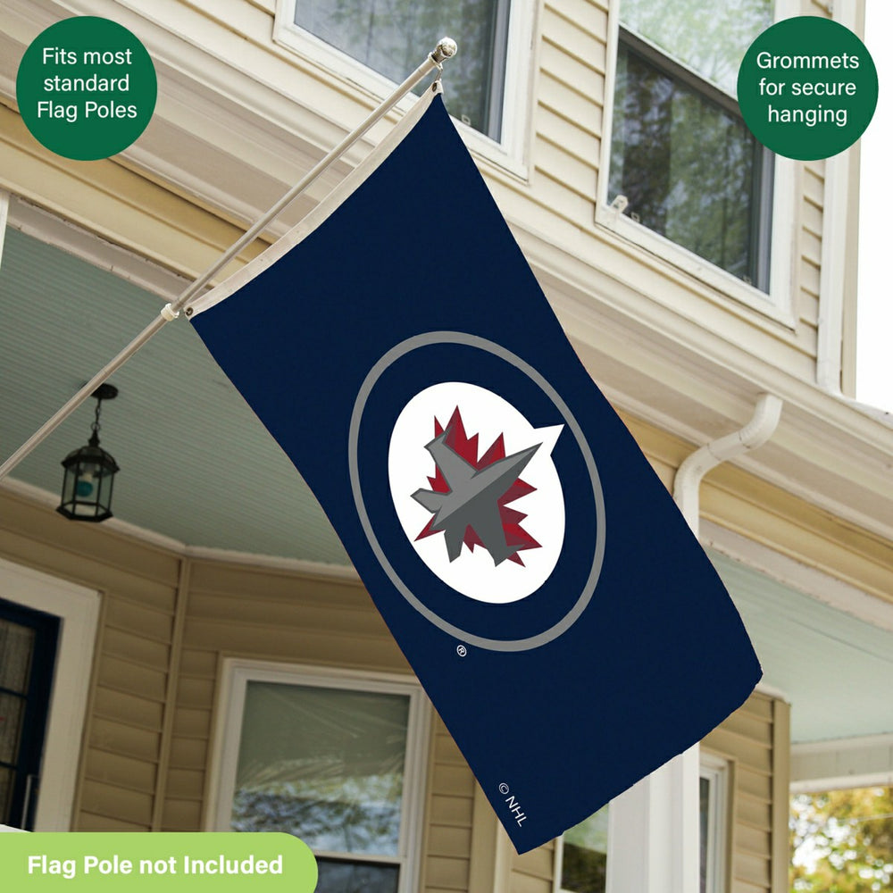 Winnipeg Jets Single Sided Flag w/ 2 Grommets, 3'x5' - NHL Home