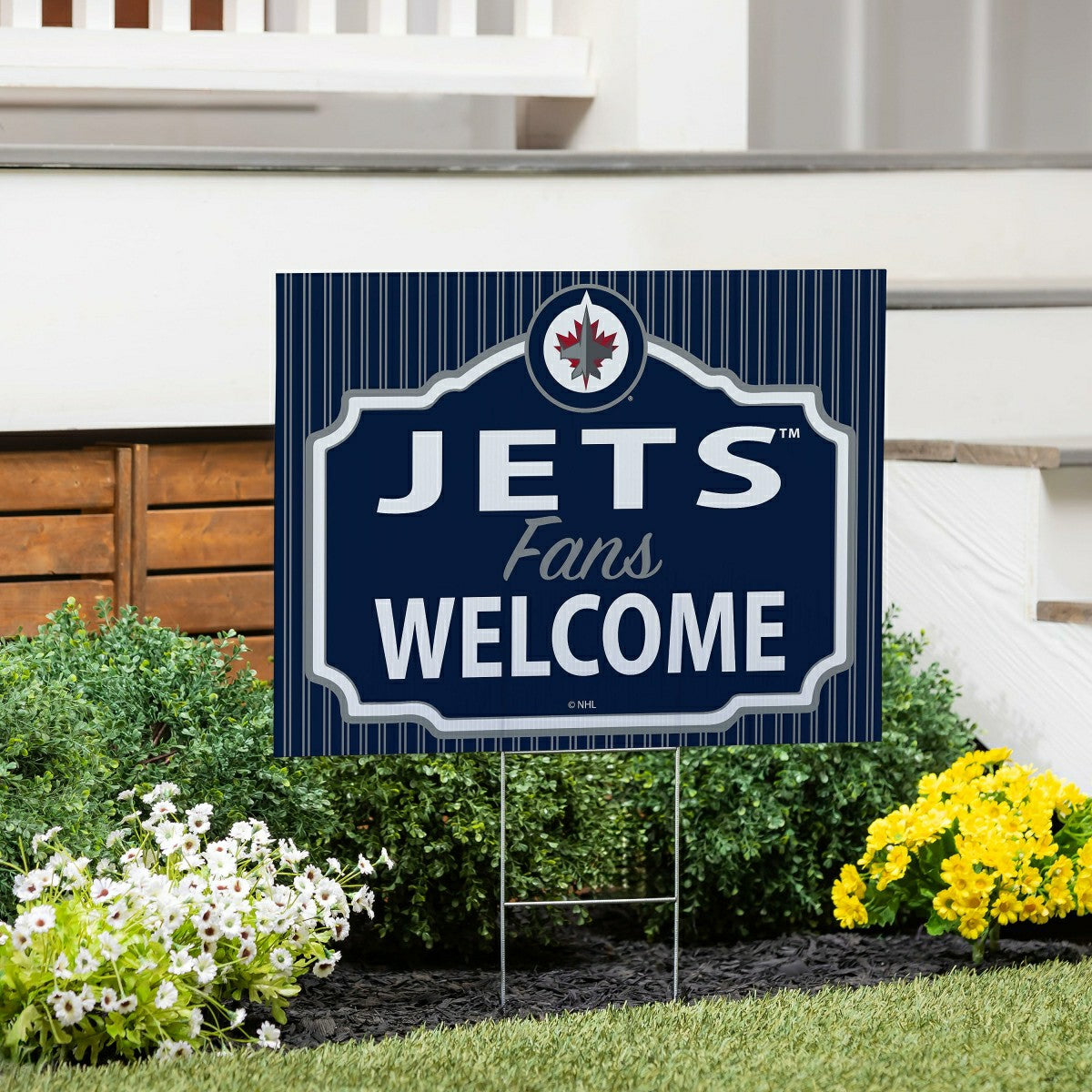 Winnipeg Jets Coroplast Yard Sign, "Fans Welcome" - NHL Home