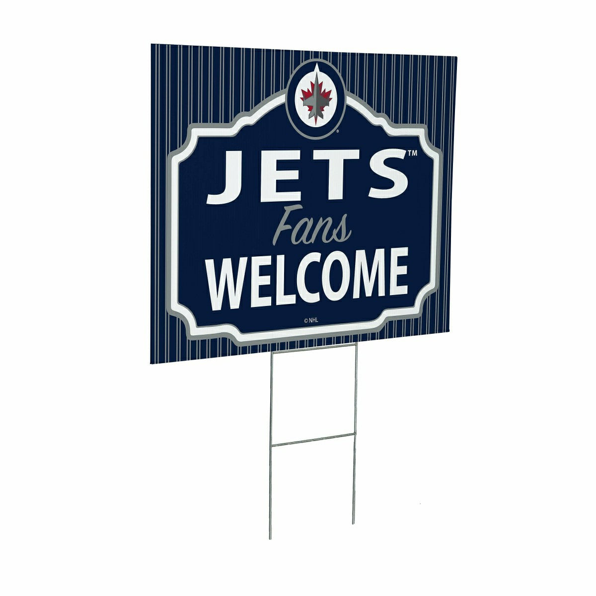 Winnipeg Jets Coroplast Yard Sign, "Fans Welcome" - NHL Home