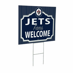 Winnipeg Jets Coroplast Yard Sign, "Fans Welcome" - NHL Home
