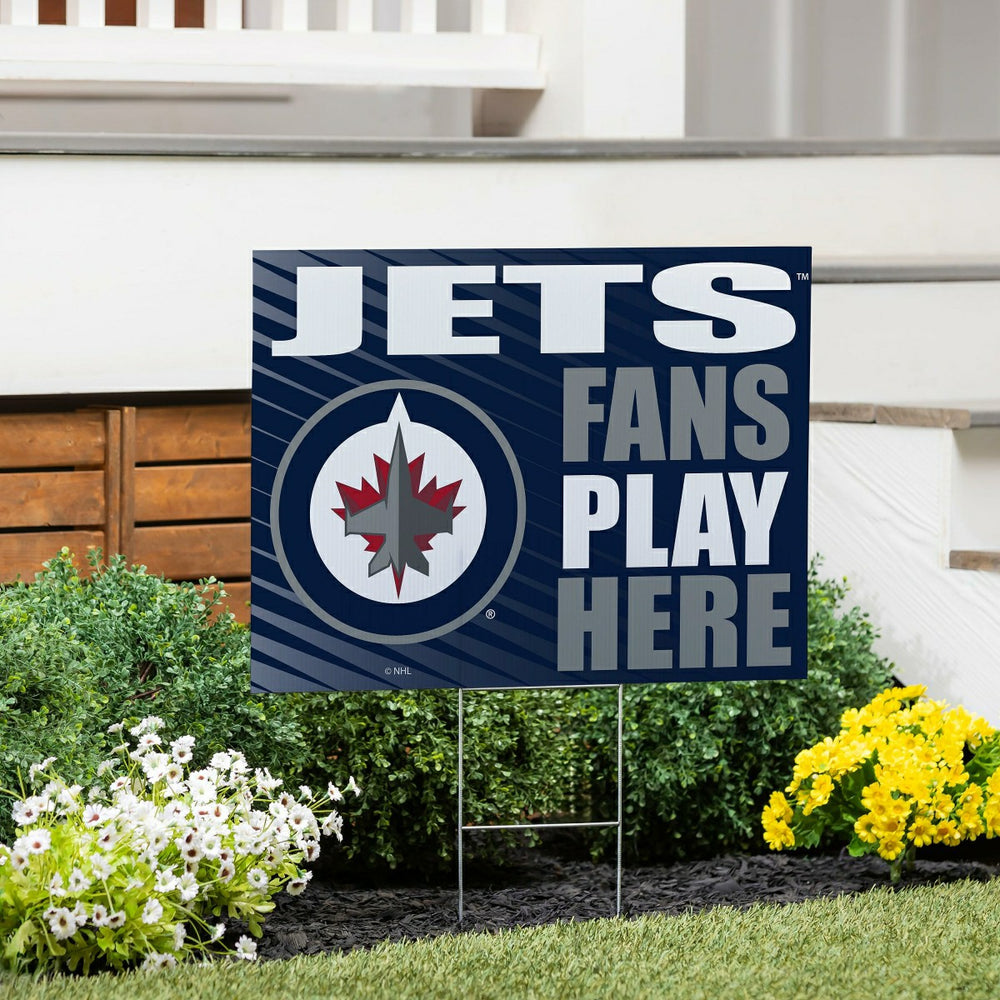 Winnipeg Jets Coroplast Yard Sign "Fans Play Here" - NHL Home