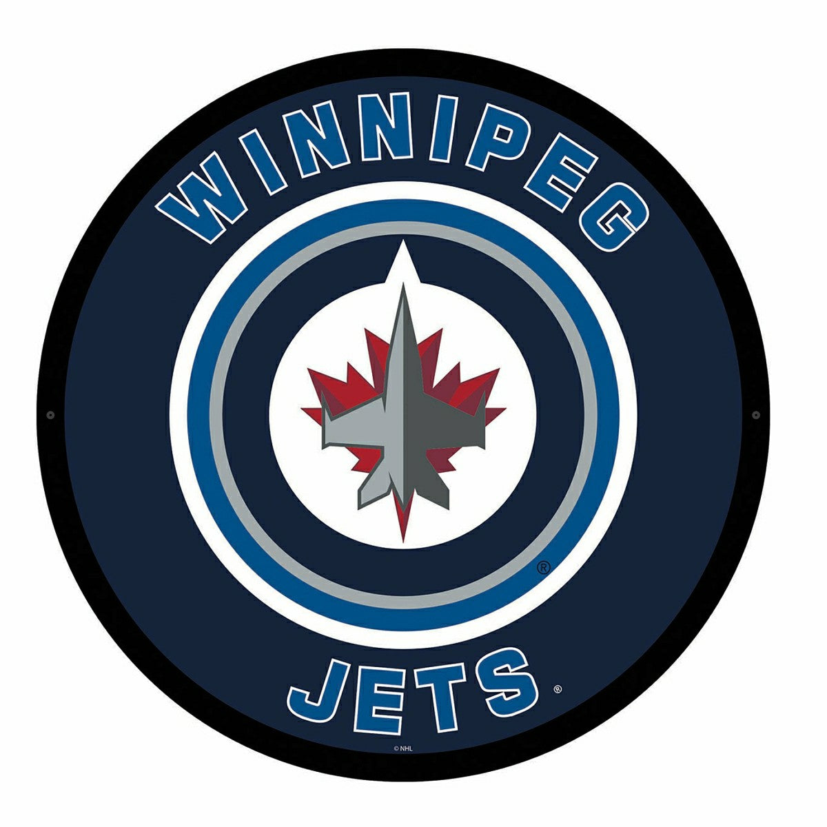 LED Wall Decor, Round, Winnipeg Jets - NHL Home