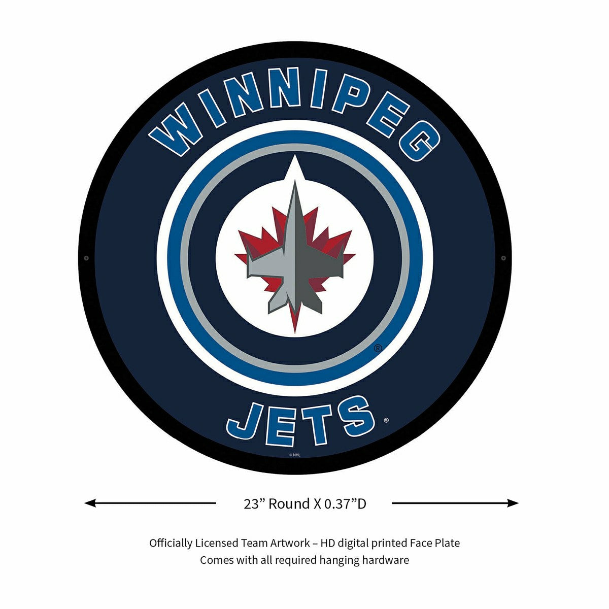 LED Wall Decor, Round, Winnipeg Jets - NHL Home