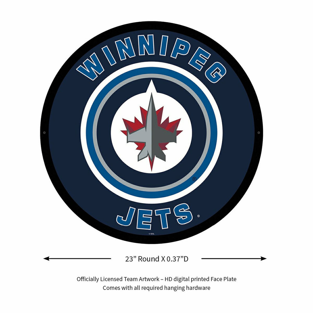 LED Wall Decor, Round, Winnipeg Jets - NHL Home