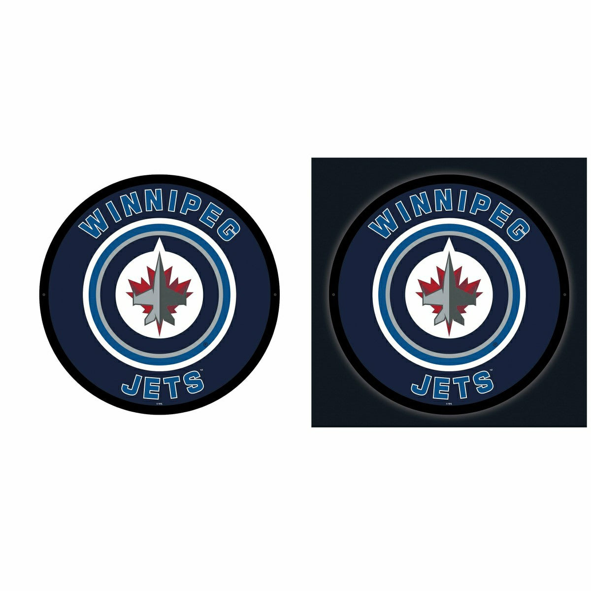 LED Wall Decor, Round, Winnipeg Jets - NHL Home
