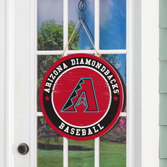Arizona Diamondbacks Round Door Décor with Hanging Rope, 18x18 - MLB Home