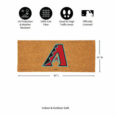 Arizona Diamondbacks Extra Large Full Color Coir Mat, 60"x24" - MLB