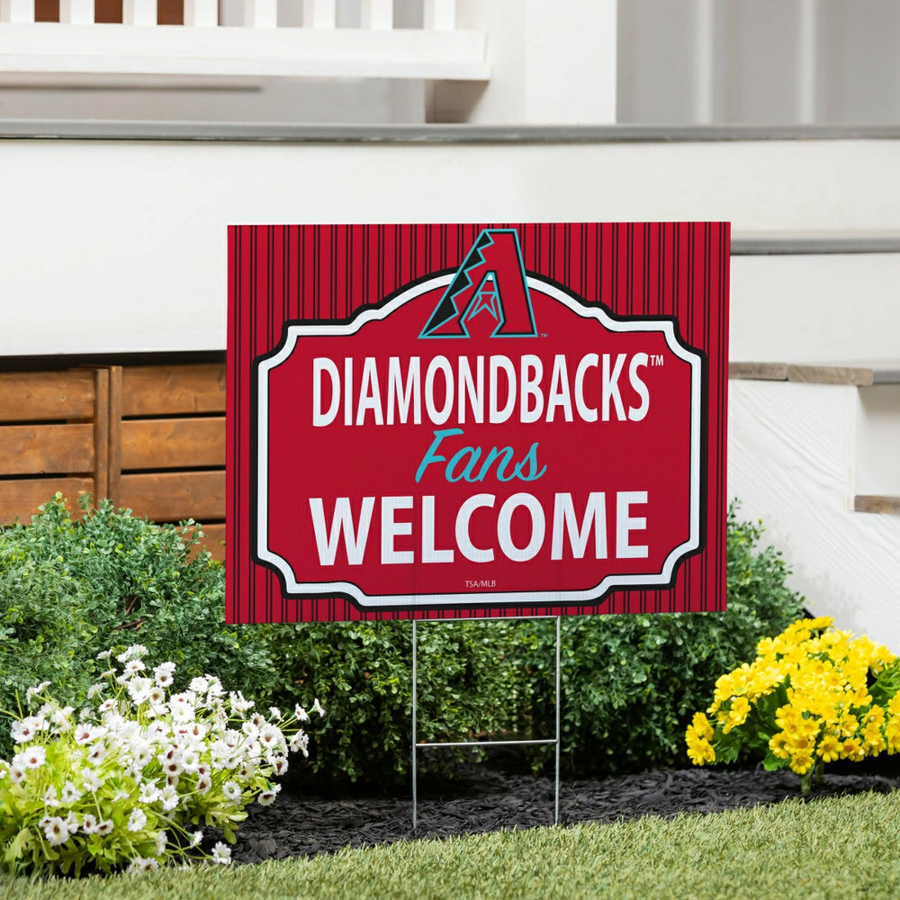 Arizona Diamondbacks Coroplast Yard Sign, "Fans Welcome" - MLB Home
