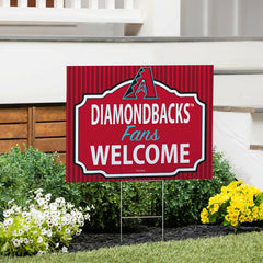 Arizona Diamondbacks Coroplast Yard Sign, "Fans Welcome" - MLB Home