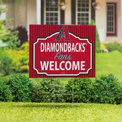 Arizona Diamondbacks Coroplast Yard Sign, "Fans Welcome" - MLB Home