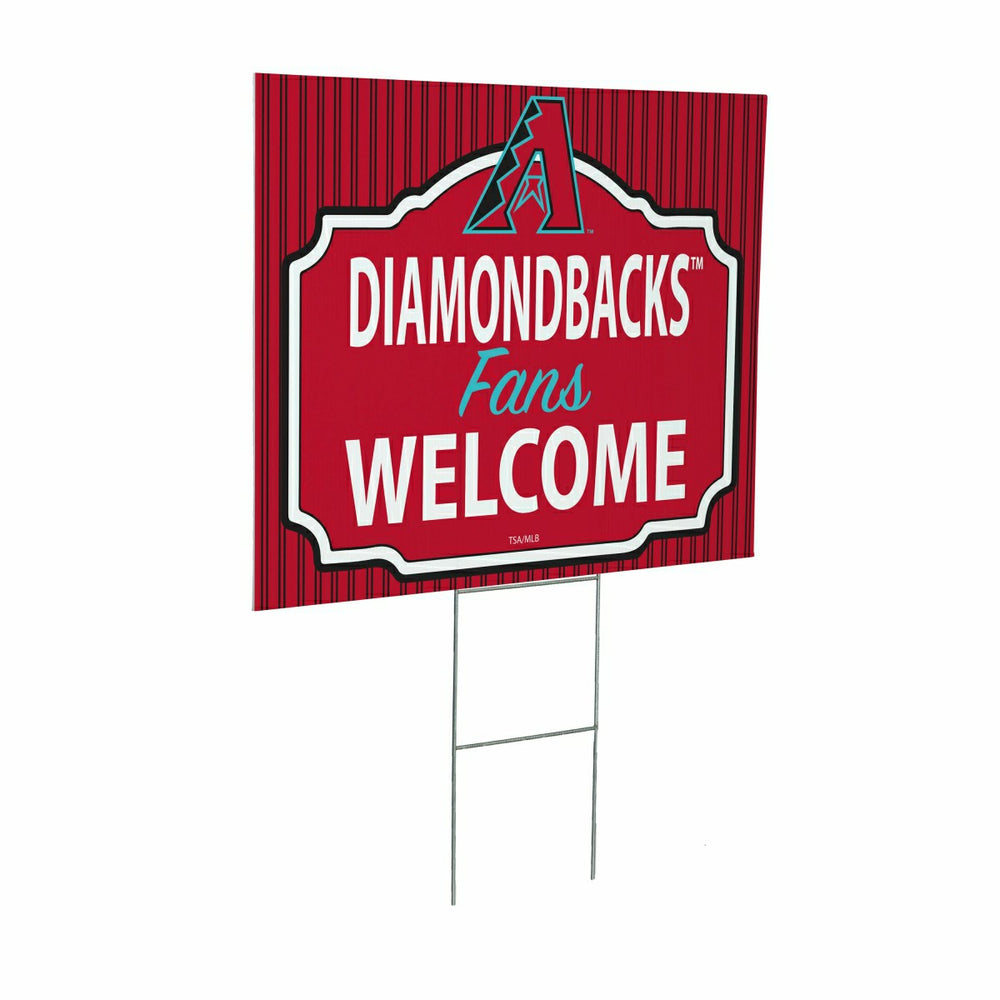 Arizona Diamondbacks Coroplast Yard Sign, "Fans Welcome" - MLB Home