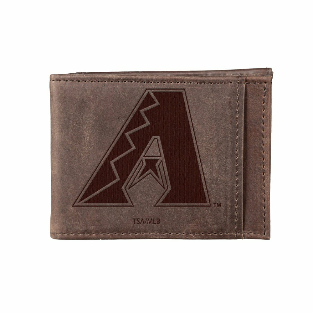 Arizona Diamondbacks Front Pocket Wallet w/ RFID Blocking Brown - MLB Home