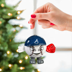 Atlanta Braves Ball Head Ornament - MLB Home