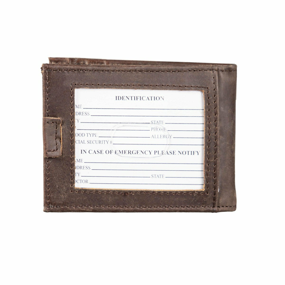 Atlanta Braves Front Pocket Wallet w/ RFID Blocking Brown - MLB Home
