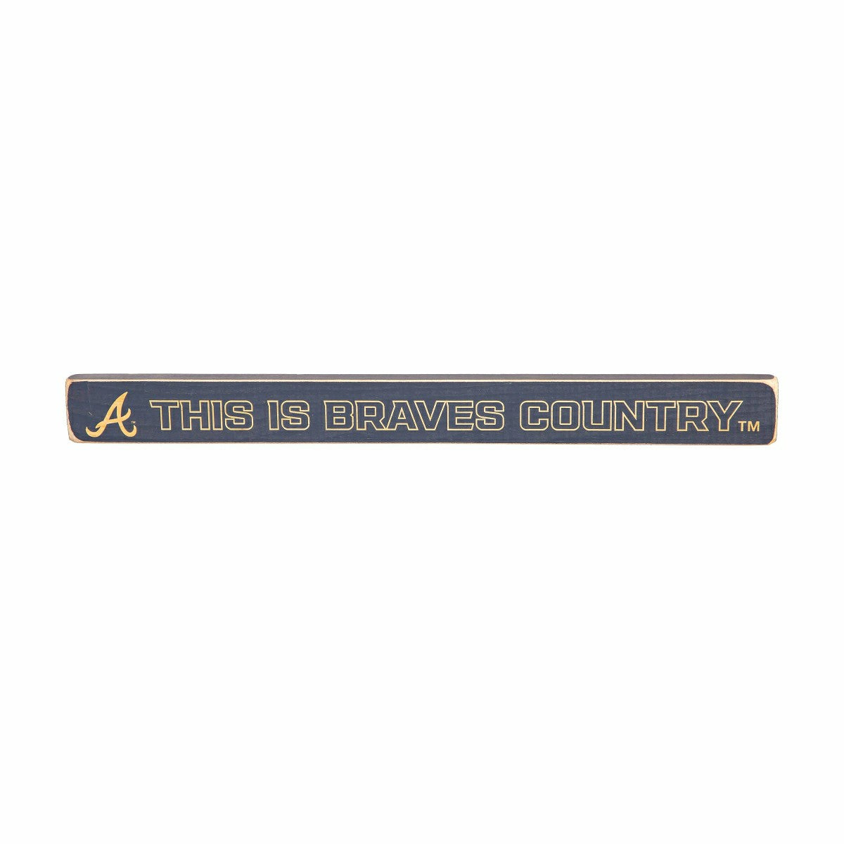 Atlanta Braves Engraved Wood Sign, 1.5" x 18" - MLB Home