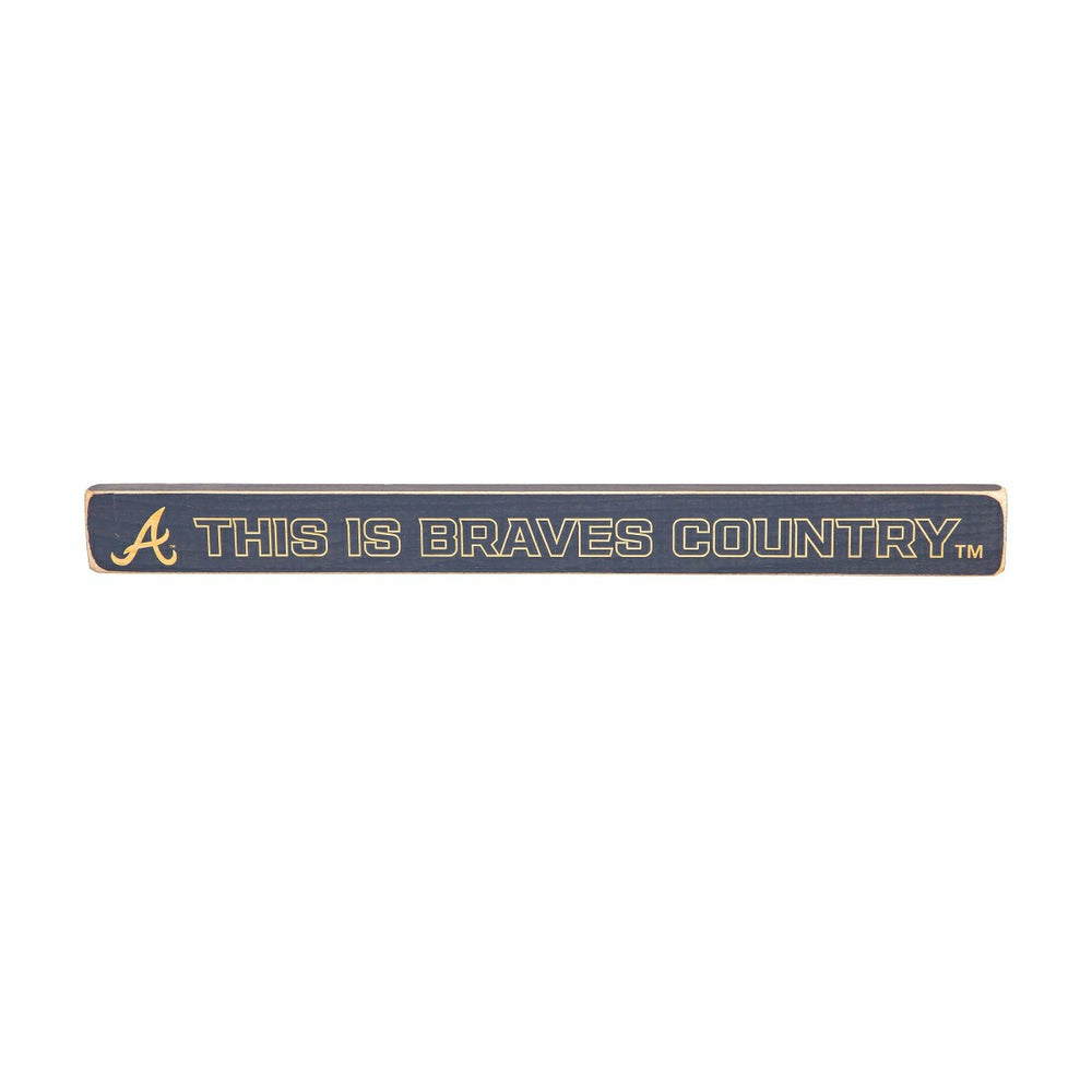 Atlanta Braves Engraved Wood Sign, 1.5" x 18" - MLB Home