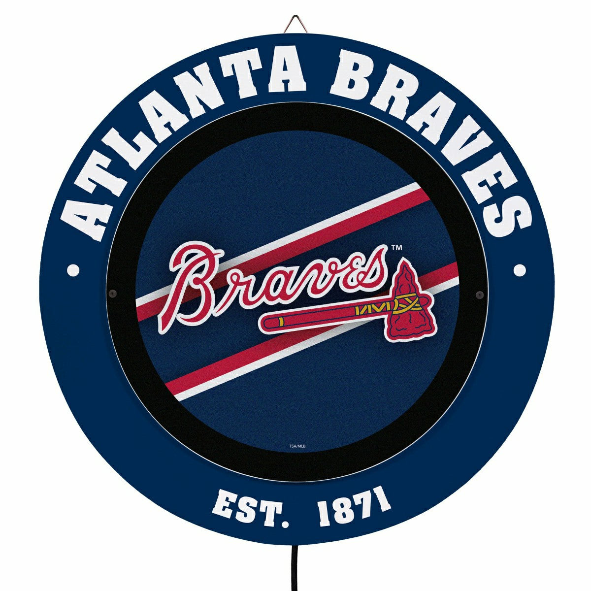 Atlanta Braves, Metal Lite, Round - MLB