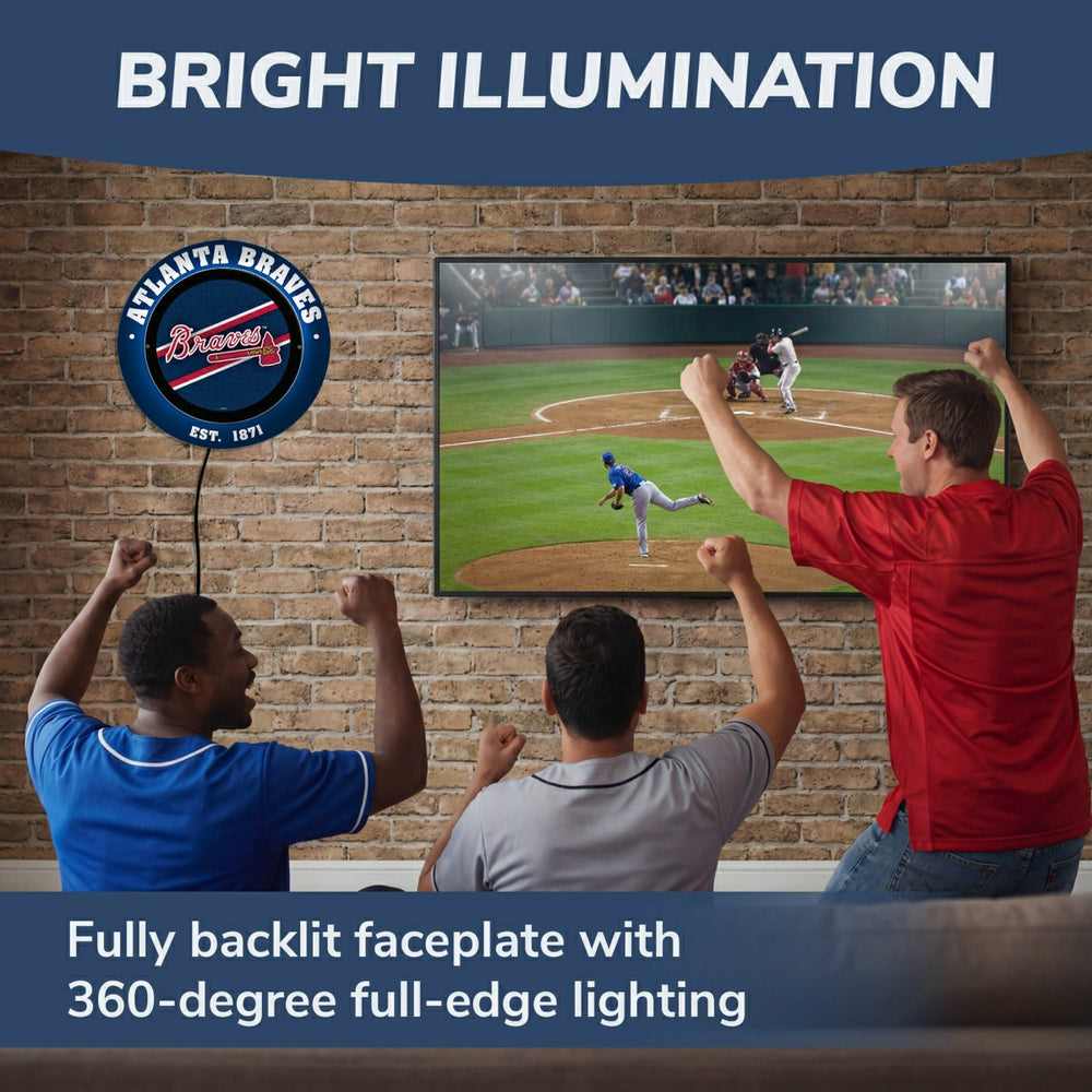 Atlanta Braves, Metal Lite, Round - MLB