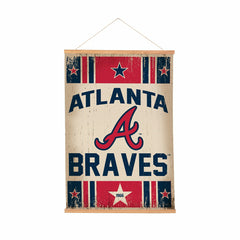 Atlanta Braves, Canvas Wall Tapestry, Medium, 36x24 - MLB Home