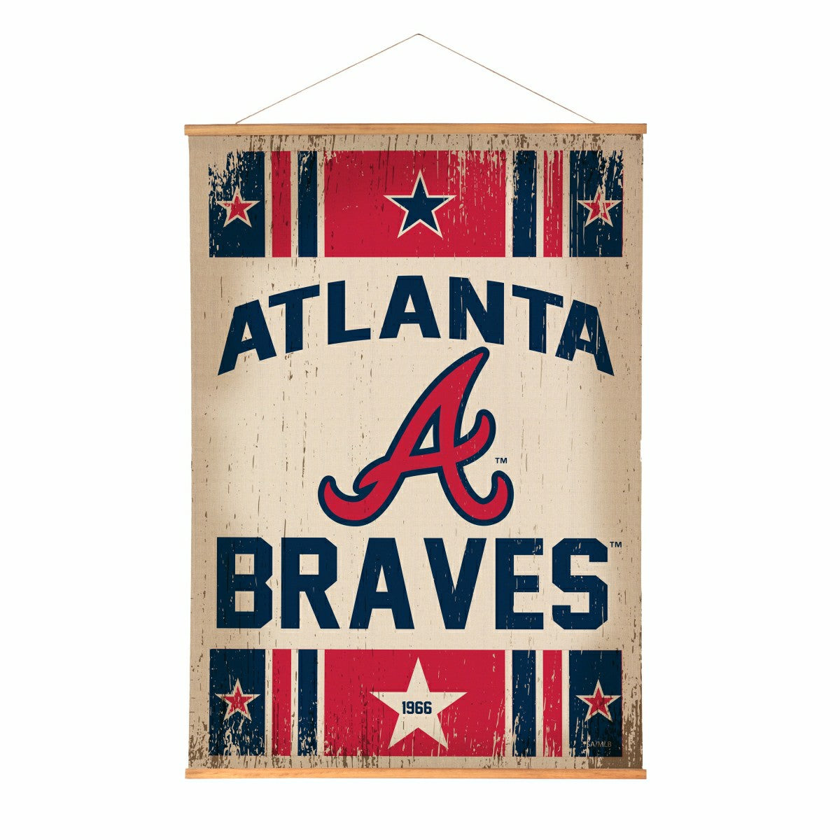 Atlanta Braves, Canvas Wall Tapestry, Large, 54x36 - MLB Home