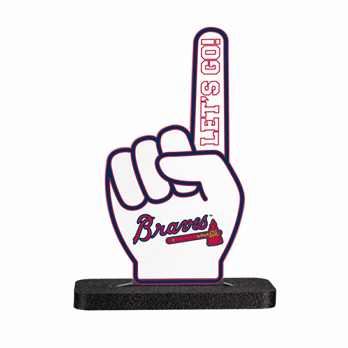 Atlanta Braves Baseball Foam Finger Desklite LED Decor - MLB Home