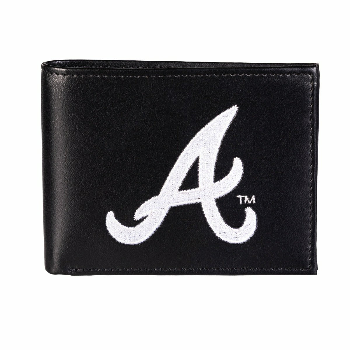 Atlanta Braves Black Bi-Fold Embroidered Wallet w/ RFID Blocking - MLB Home