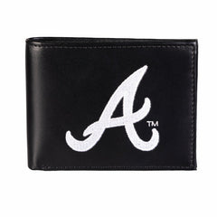 Atlanta Braves Black Bi-Fold Embroidered Wallet w/ RFID Blocking - MLB Home