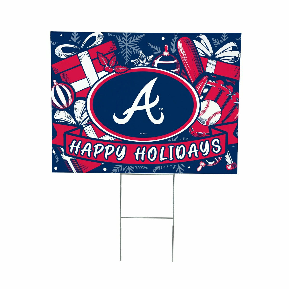 Atlanta Braves Yard Sign, Holiday - MLB Home