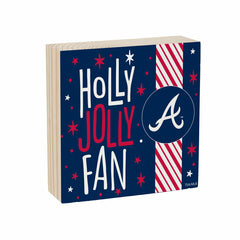Atlanta Braves Block, Holiday, 6x6 - MLB Home