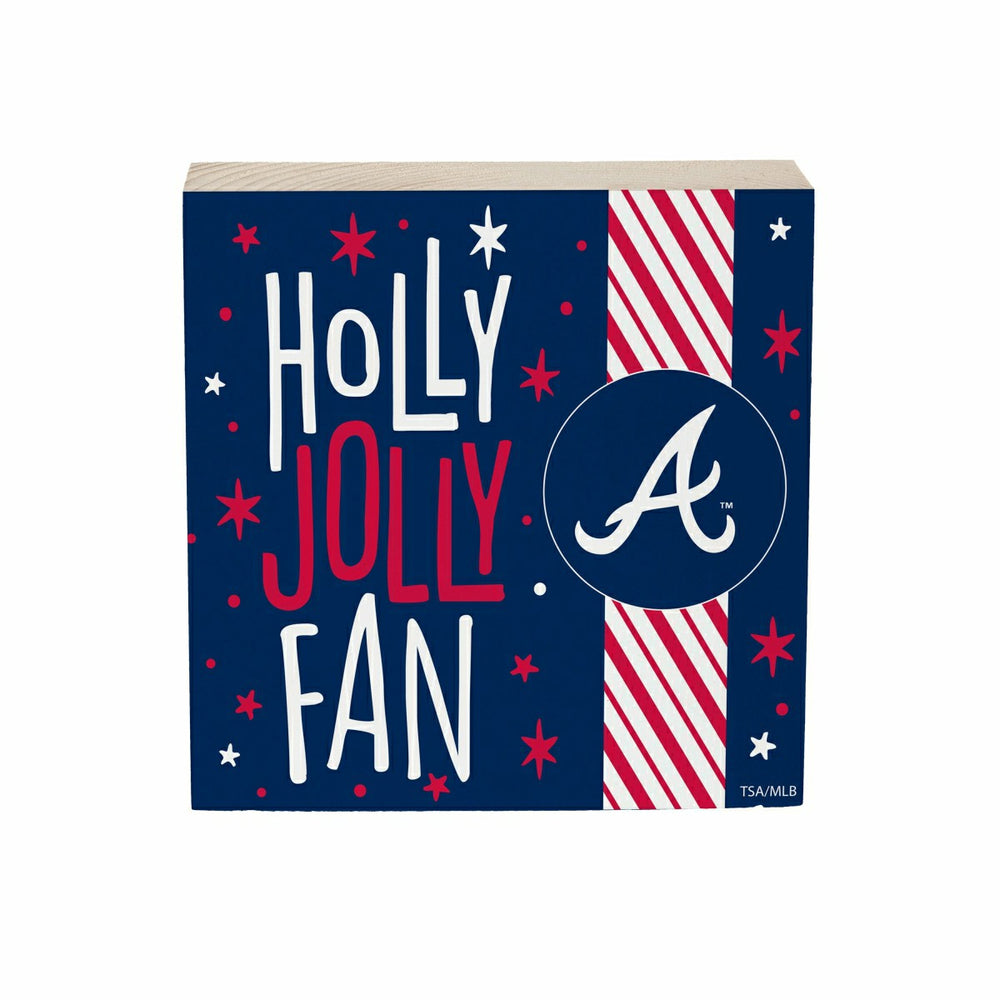Atlanta Braves Block, Holiday, 6x6 - MLB Home