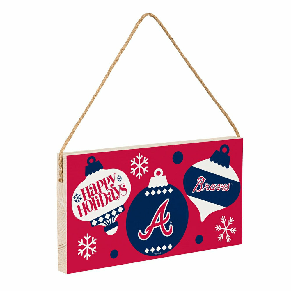 Atlanta Braves Holiday Wood Wall Sign, 6x11 - MLB Home