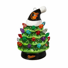 Baltimore Orioles 4" Mini LED Tabletop Christmas Tree, Set of 2 - MLB Home