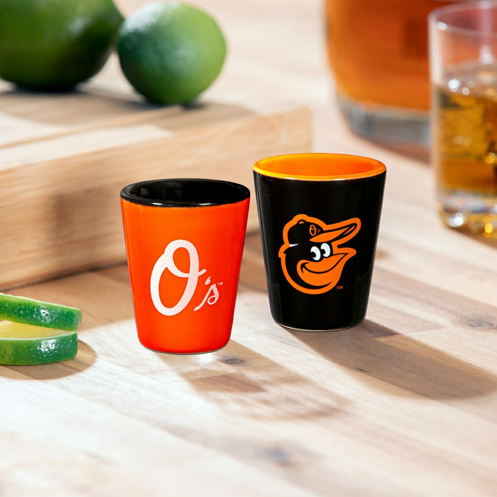 Baltimore Orioles 4-Piece Ceramic 2oz. Shot Glass Set - MLB Home