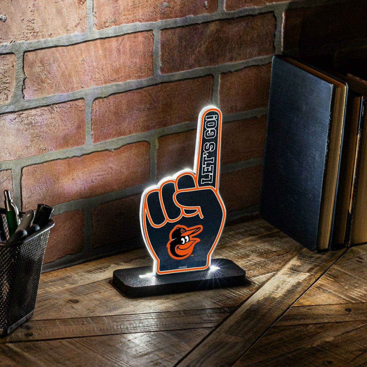 Baltimore Orioles Baseball Foam Finger Desklite LED Decor - MLB Home