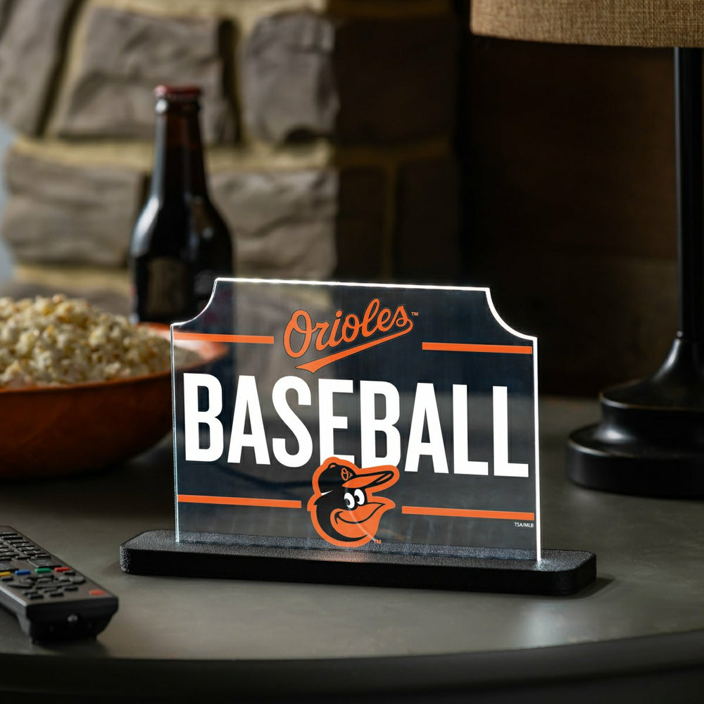 Baltimore Orioles Baseball Rectangle Desklite LED Decor - MLB Home