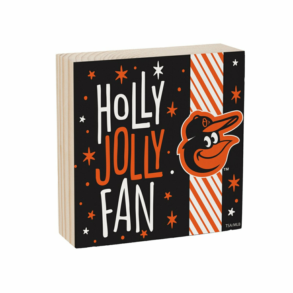 Baltimore Orioles Block, Holiday, 6x6 - MLB Home