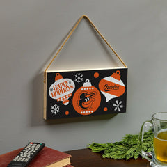 Baltimore Orioles Holiday Wood Wall Sign, 6x11 - MLB Home