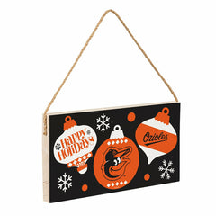 Baltimore Orioles Holiday Wood Wall Sign, 6x11 - MLB Home