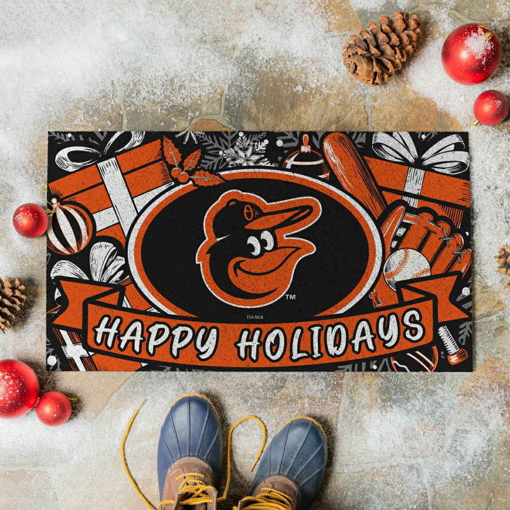 Baltimore Orioles Holiday PVC Mat, 28"x16" - MLB