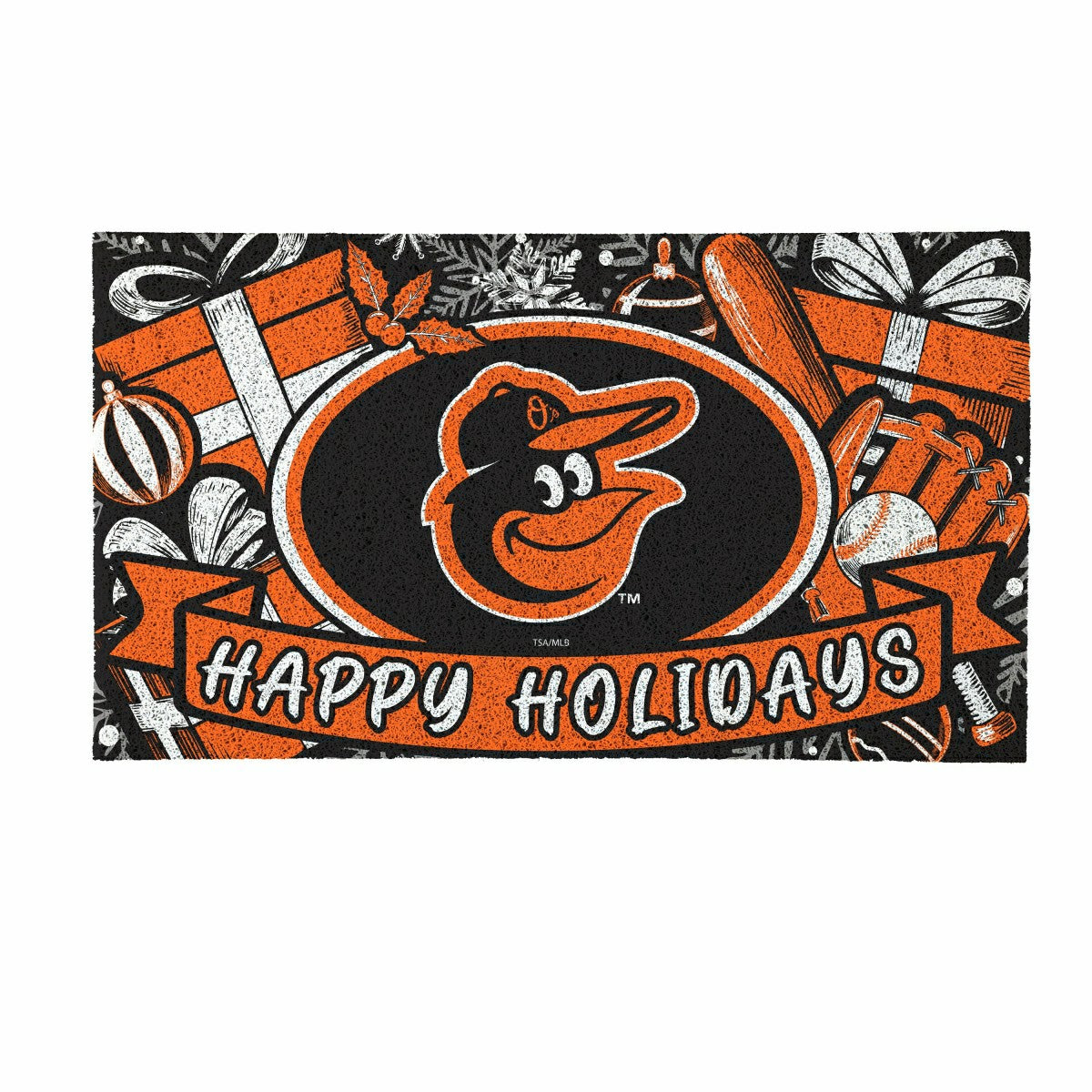 Baltimore Orioles Holiday PVC Mat, 28"x16" - MLB